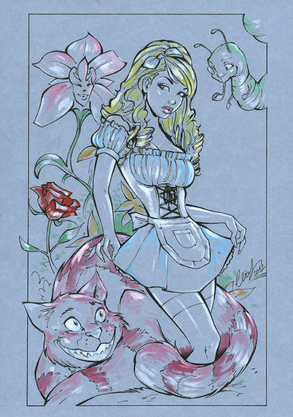 Alice Embarrassed in Wonderland