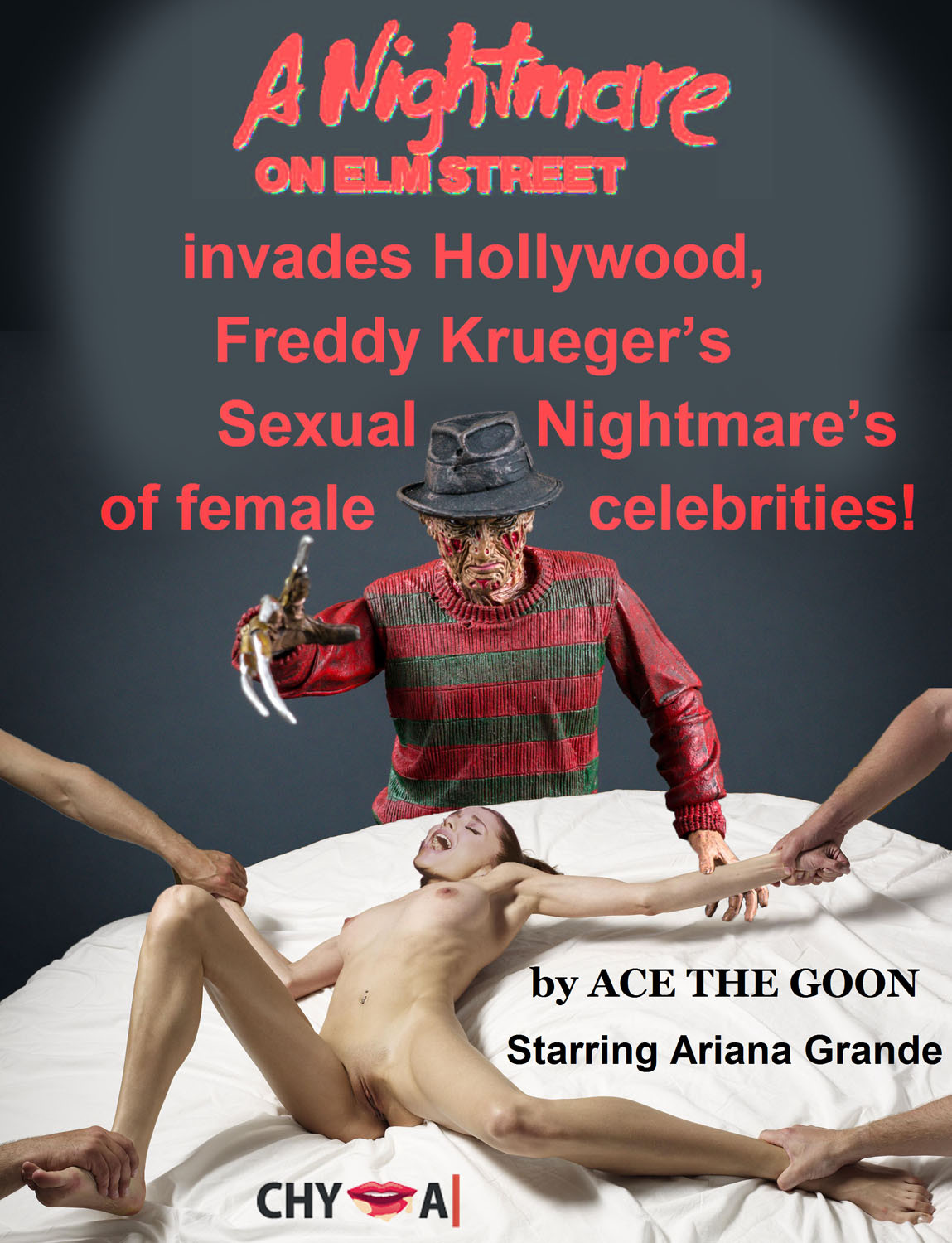 “A Nightmare on Elm Street invades Hollywood, Freddy Krueger’s Sexual Nightmare’s of female celebrities!”