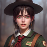 Jerry joins the girl scouts